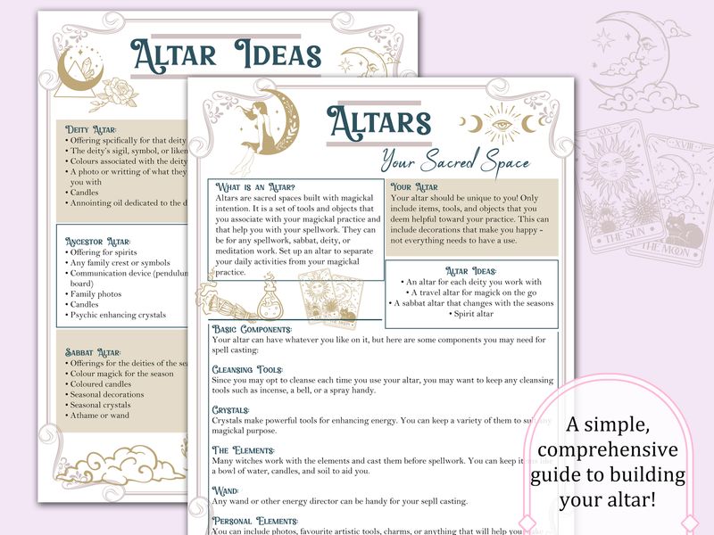 Altars Guide &amp; Worksheet