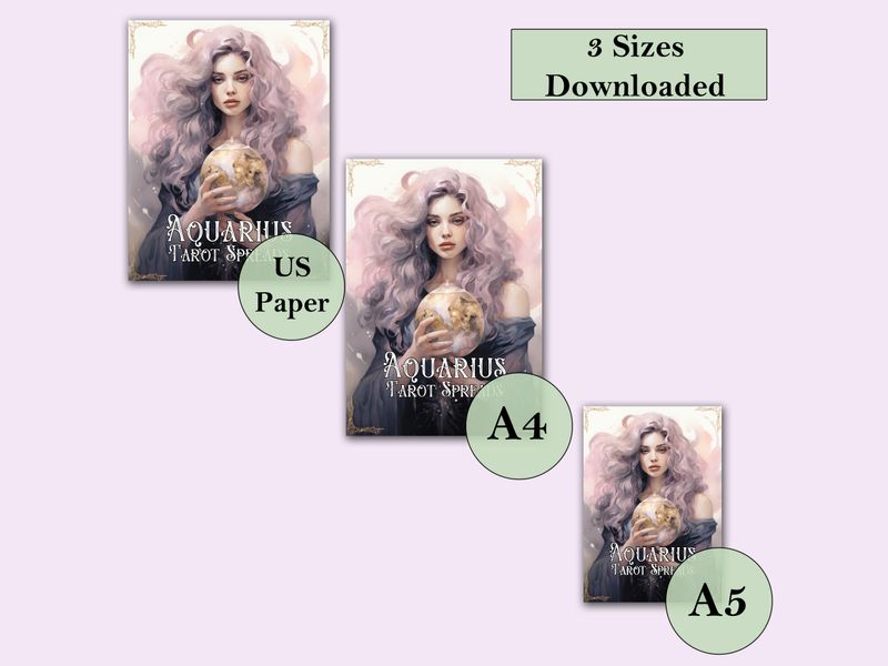 Aquarius Tarot Spread Journal + Guide