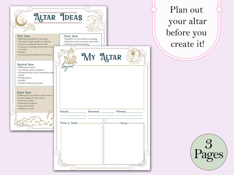Altars Guide &amp; Worksheet