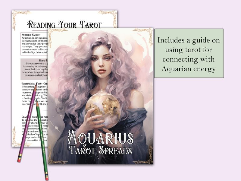 Aquarius Tarot Spread Journal + Guide