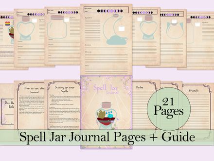 Blank Spell Jar Recipe Pages and Guide - Vintage