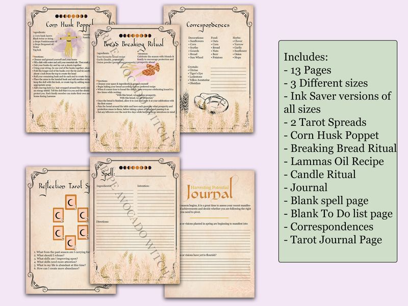 Lammas Book of Shadows Bundle - Vintage