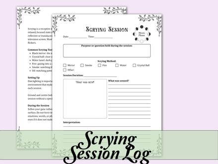 Scrying Session Log