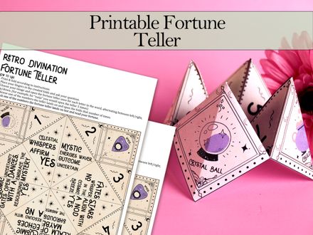 Printable Fortune Teller/Cootie Catcher - Vintage Witch
