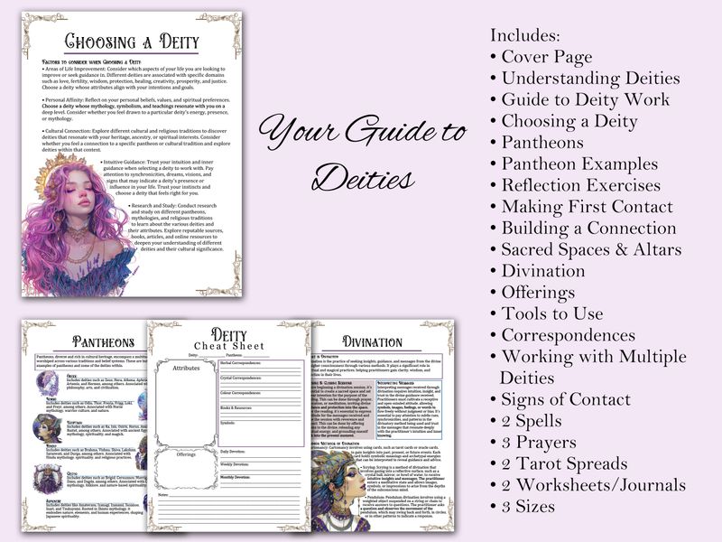 Deity Work Guide + Worksheets