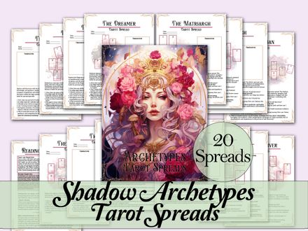 Shadow Work Archetypes Tarot Spread Journal + Guide