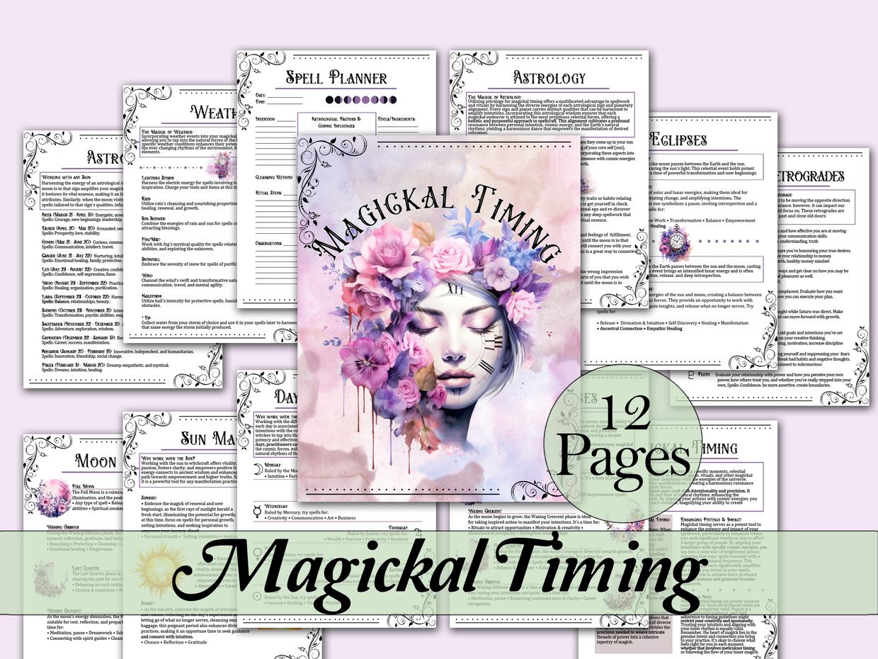 Magickal Timing Guide & Worksheet