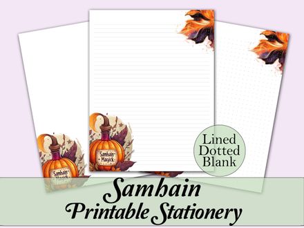 Printable Stationery - Samhain