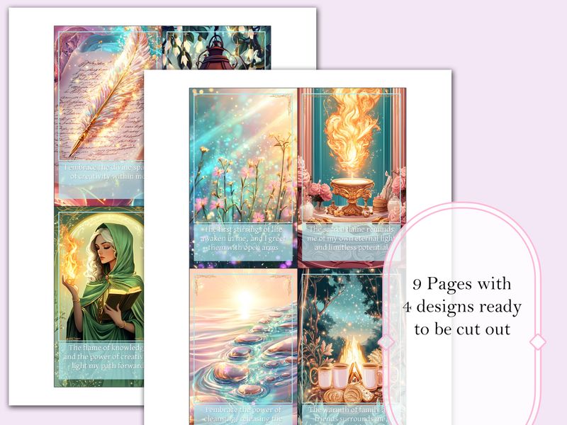 Affirmation Cards - Imbolc | 30 Printable Affirmation Cards for Candlemas