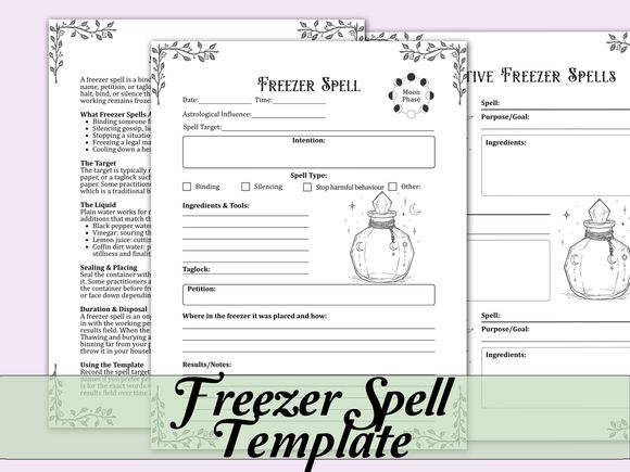 Freezer Spell Template