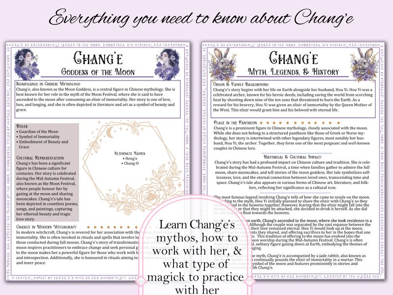 Chang&#x27;e | Chinese Moon Goddess Book of Shadows Bundle