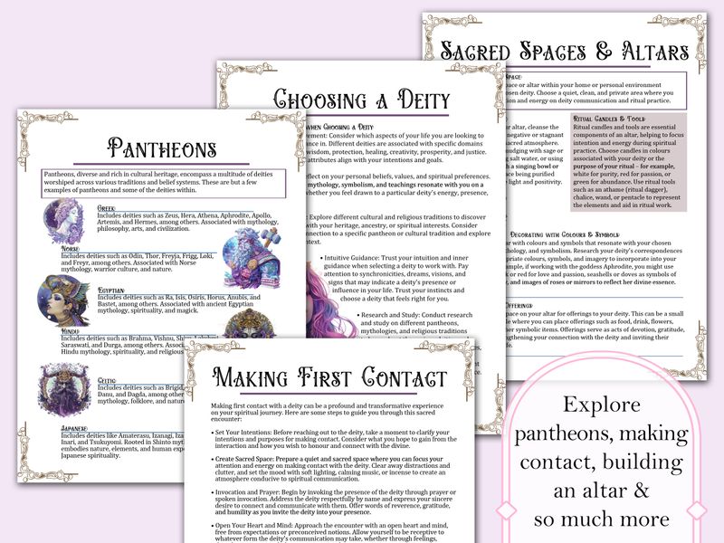 Deity Work Guide + Worksheets
