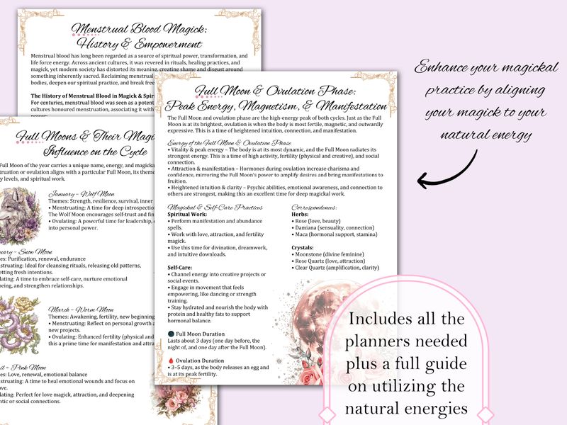 Menstrual Cycle Magick Guide + Workbooks