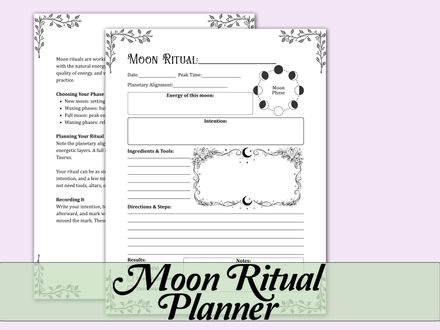 Moon Ritual Planner