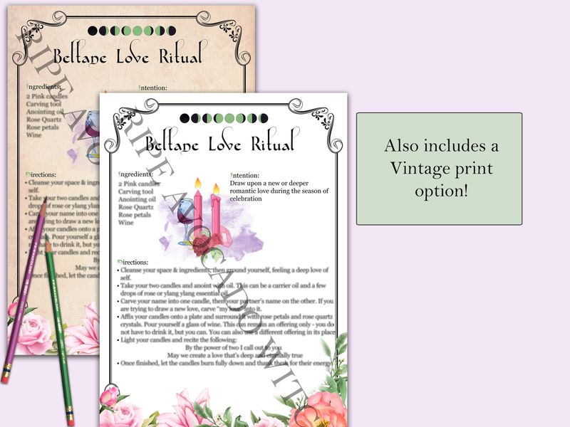 Beltane Book of Shadows Bundle
