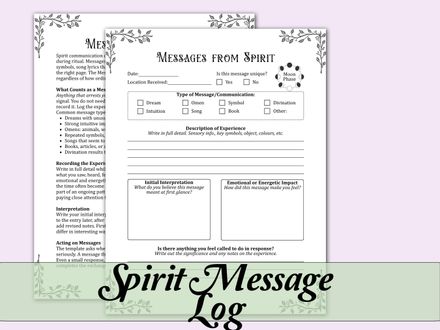 Spirit Communication Log