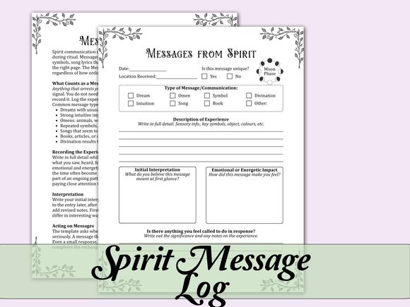 Spirit Communication Log