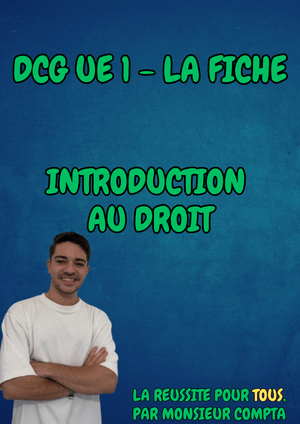 FICHE DCG - UE 1 - Fondamentaux du droit