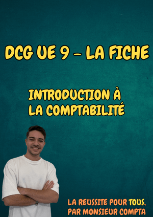 FICHE DCG - UE 9 - Introduction à la comptabilité