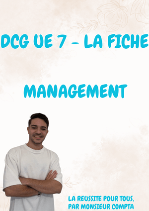 FICHE DCG - UE 7 - Management