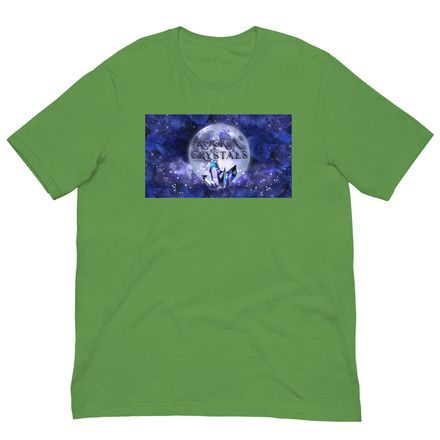 Men's Rockin' Crystals T-Shirt (Green Colors) - Blue Logo