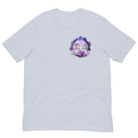 Men's Rockin' Crystals T-Shirt (Light Pastel Colors) - Round Logo