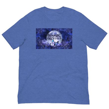 Men's Rockin' Crystals T-Shirt (Dark Colors) - Blue Logo