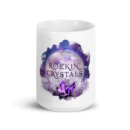 15 ounce Mug with Round Rockin' Crystals Logo