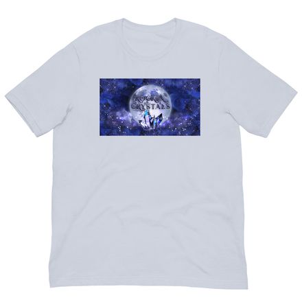 Men's Rockin' Crystals T-Shirt (Light Pastel Colors) - Blue Logo