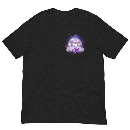 Men's Rockin' Crystals T-Shirt (Dark Colors) - Round Logo