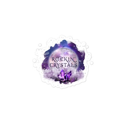 Plain Rockin' Crystals Sticker - Round Logo
