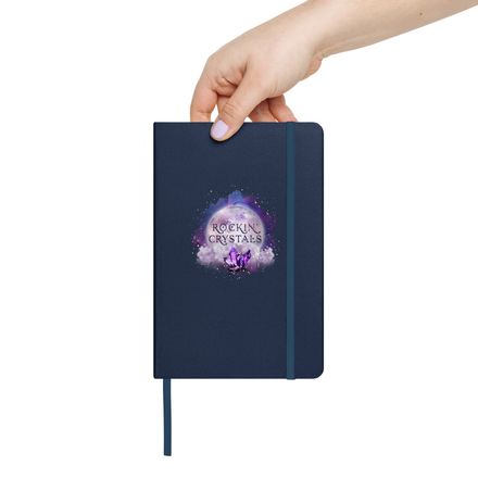 Hardcover Bound Notebook with Lined Pages with Round Rockin' Crystals Logo