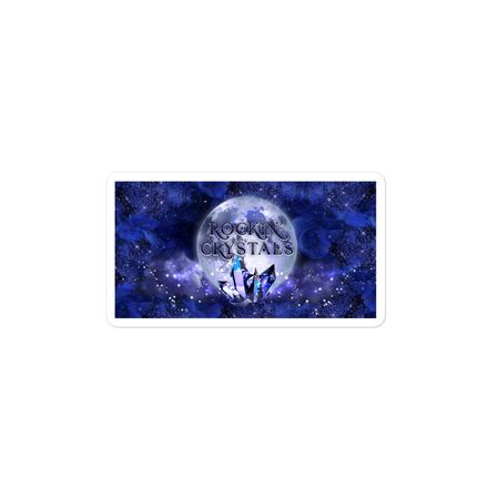 Plain Rockin' Crystals Sticker - Blue Logo