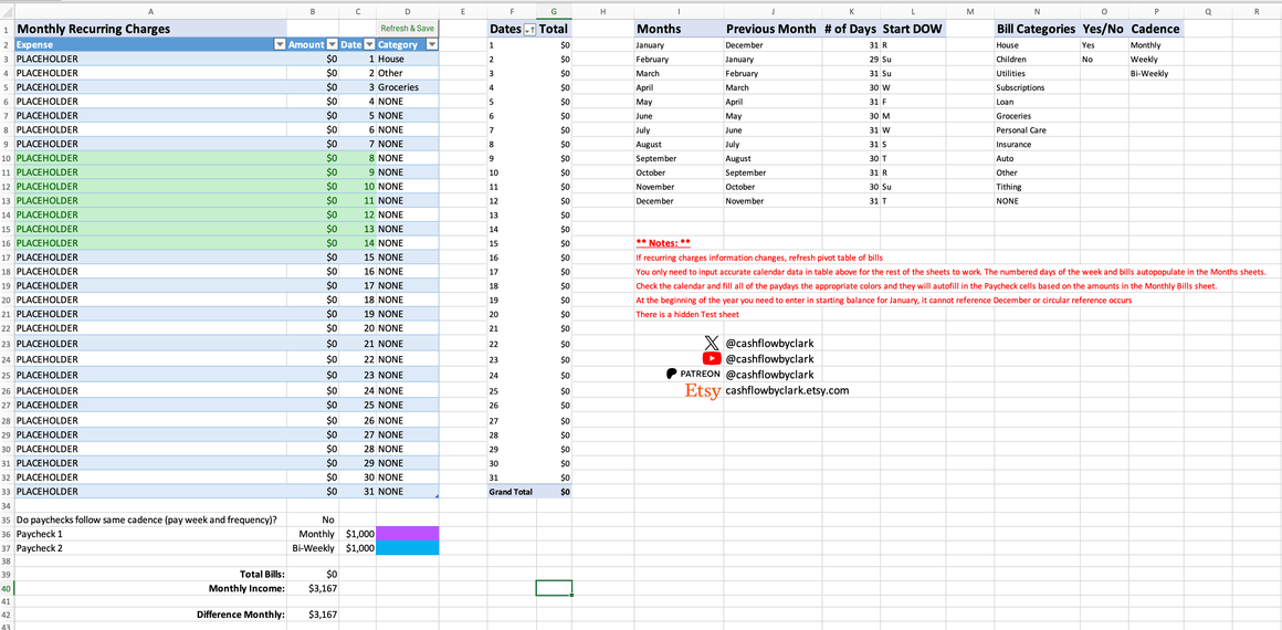 Personal Cash Flow Management Tool