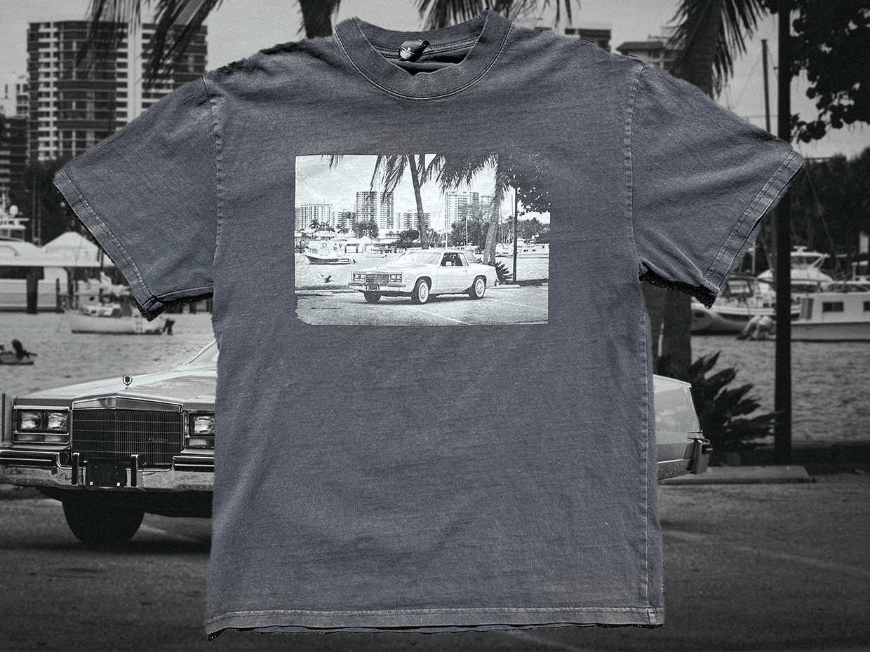 Faded Black &quot;Caddy Daddy&quot; Heavy Tee Loose Fit