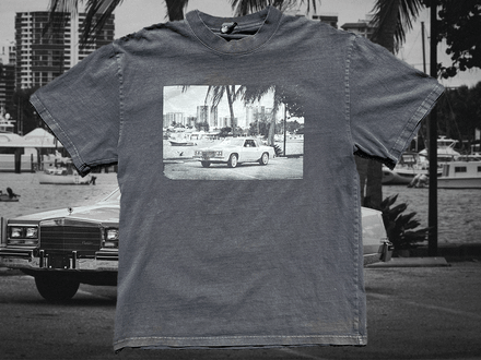 Faded Black &quot;Caddy Daddy&quot; Heavy Tee Loose Fit