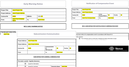 NEC3 Notices Template Bundle