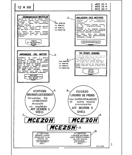 Manitou MCE25H parts catalog