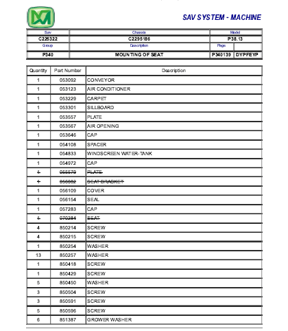 Merlo P38.13 parts catalog