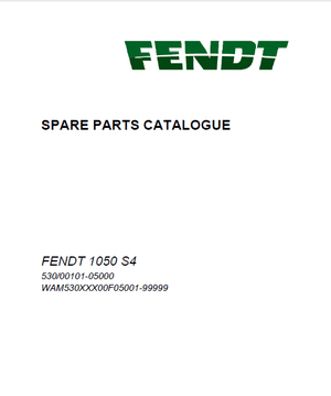 Fendt 1050 S4 parts catalog  (sn. 530/00101 - 05000) 