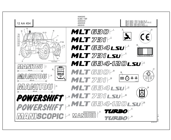 Manitou MLT731 SerieC E2 parts catalog