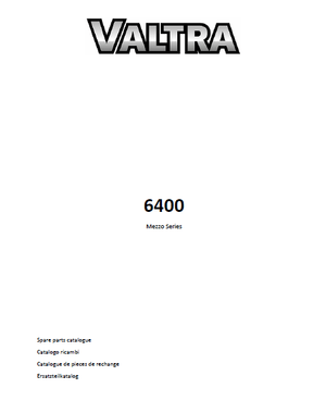 Valtra 6400 parts catalog