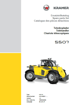 Kramer 5507 parts catalog (type 416-14)