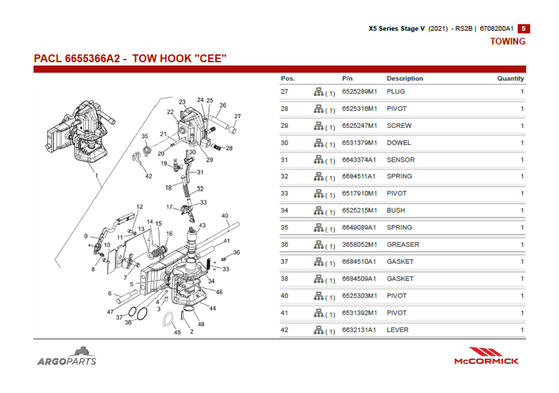 McCormick X5.120 Parts Catalog PDF | 2021 - ..... | Stage V