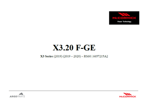 McCormick X3.20 Parts Catalog PDF | 2019 - 2020 | with rops