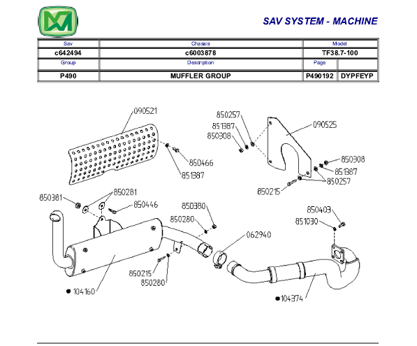 Merlo TF38.7-100 parts catalog