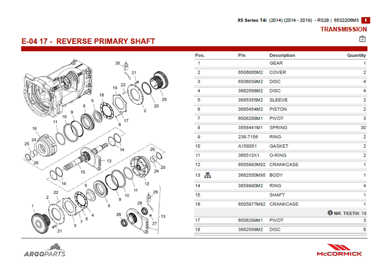 McCormick X5.40 Parts Catalog PDF | 2014 - 2019 | T4i