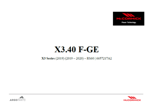 McCormick X3.40 Parts Catalog PDF | 2019 - 2020 | with rops