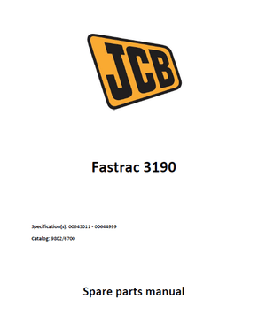 JCB Fastrac 3190 parts catalog (sn. 00643011- 00644999)