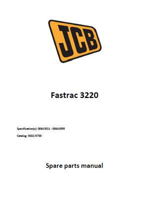 JCB Fastrac 3220 parts catalog (sn. 00643011- 00644999)